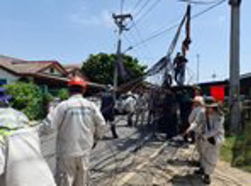 สำนักงาน กสทช. เขต 32 ประสานแก้ไขปัญหาเรื่องร้องเรียนสายสื่อสารไม่เป็นระเบียบในพื้นที่ตำบลบ้านกลาง อำเภอเมือง จังหวัดลำพูน